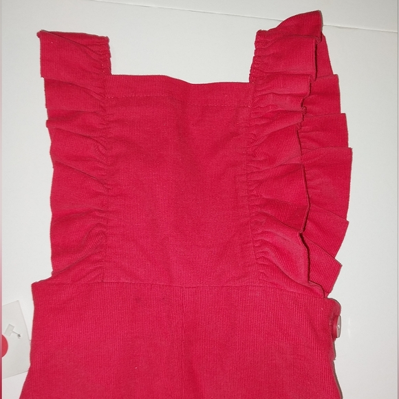 Smiling Button Red Romper - Picture 3 of 10